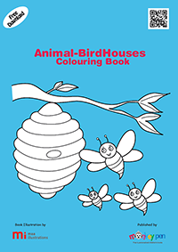 Animal and Bird Houses Colouring Book