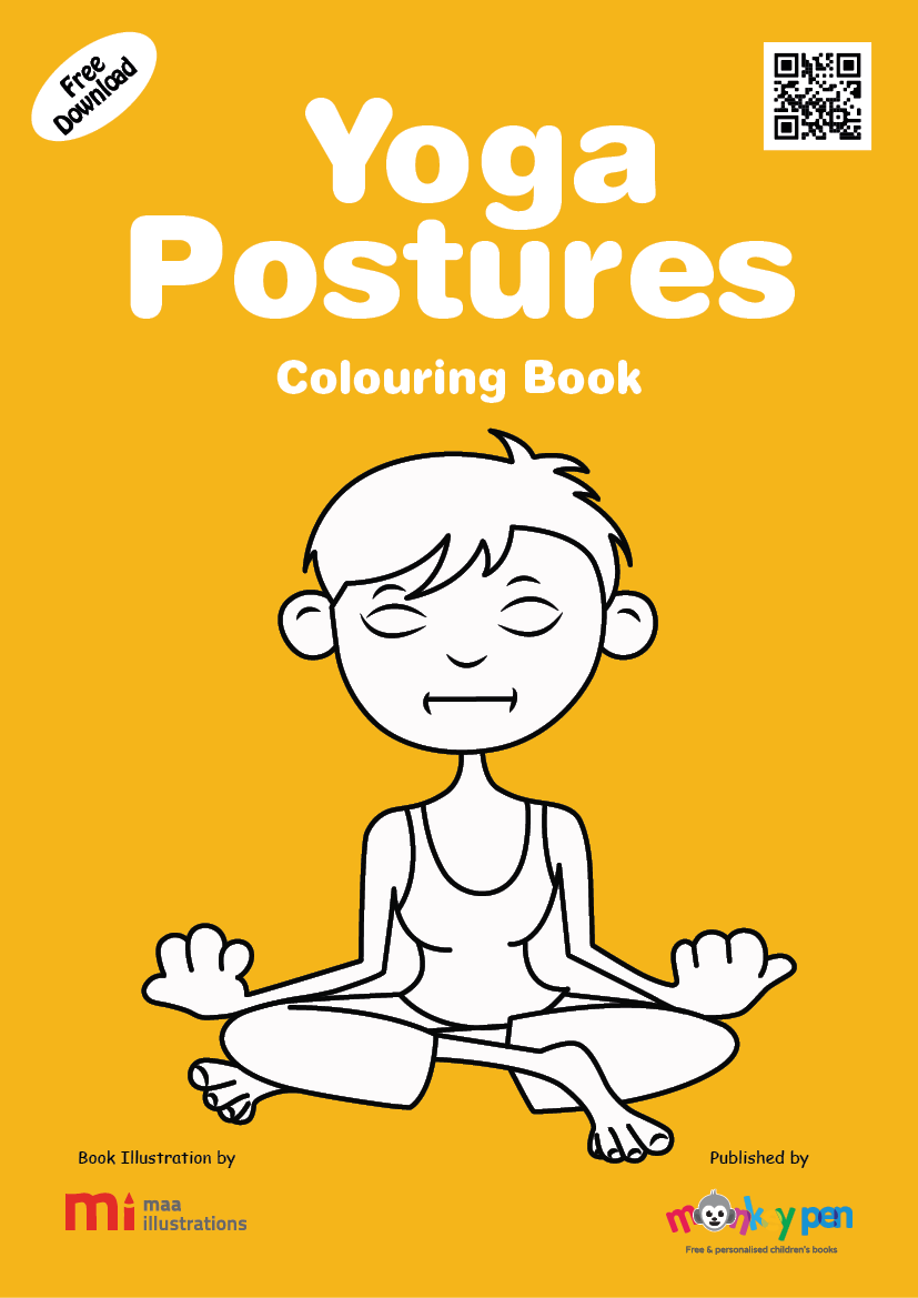 Yoga Postures Colouring Book