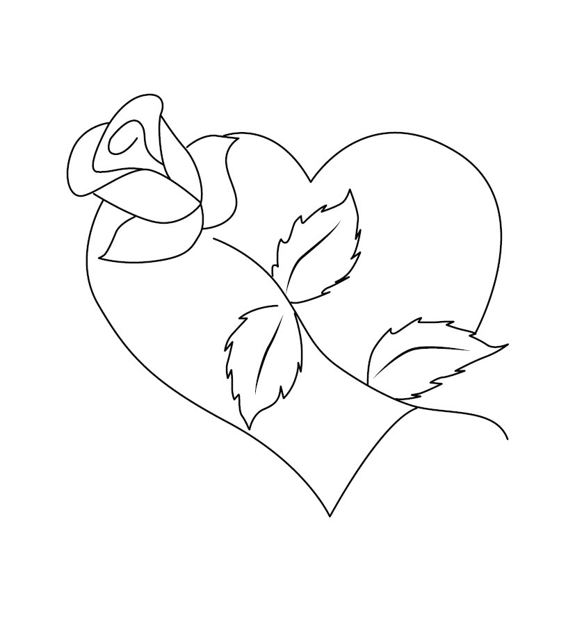 Valentines Day Colouring Page