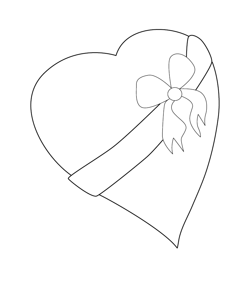 Valentines Day Colouring Image for Kids