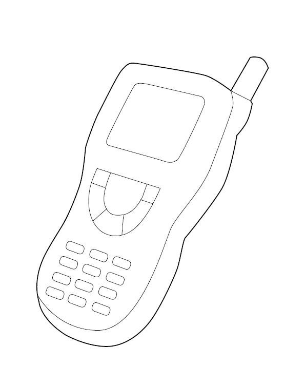 Walkie Talkie Colouring Page