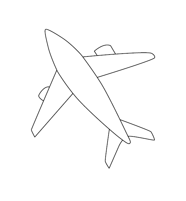 Aeroplane Colouring Page