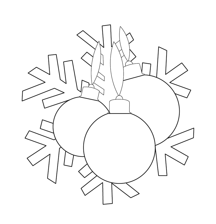 Free Decorative Items Colouring Picture