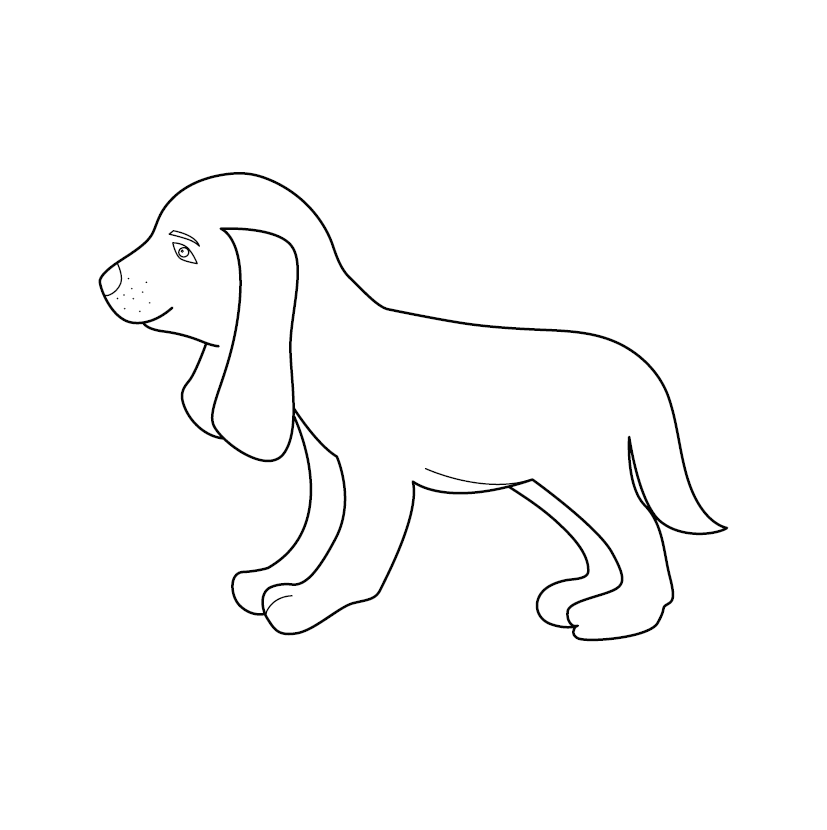 Free Dog Colouring Picture