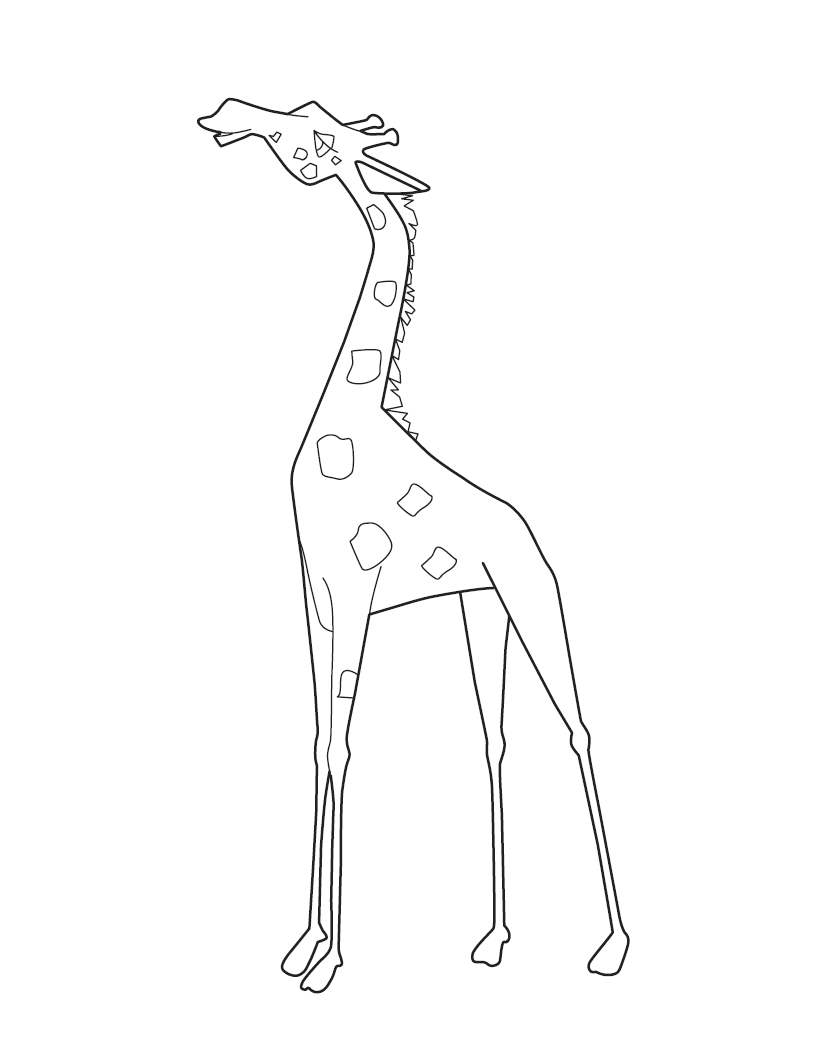 Giraffe Colouring Picture