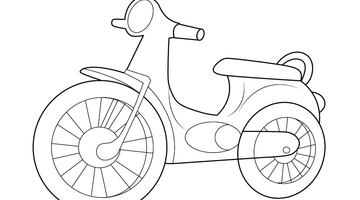 MOTORCYCLE COLOURING PICTURE | Free Colouring Book for Children