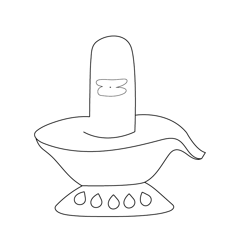 Shiva Lingam Colouring Picture