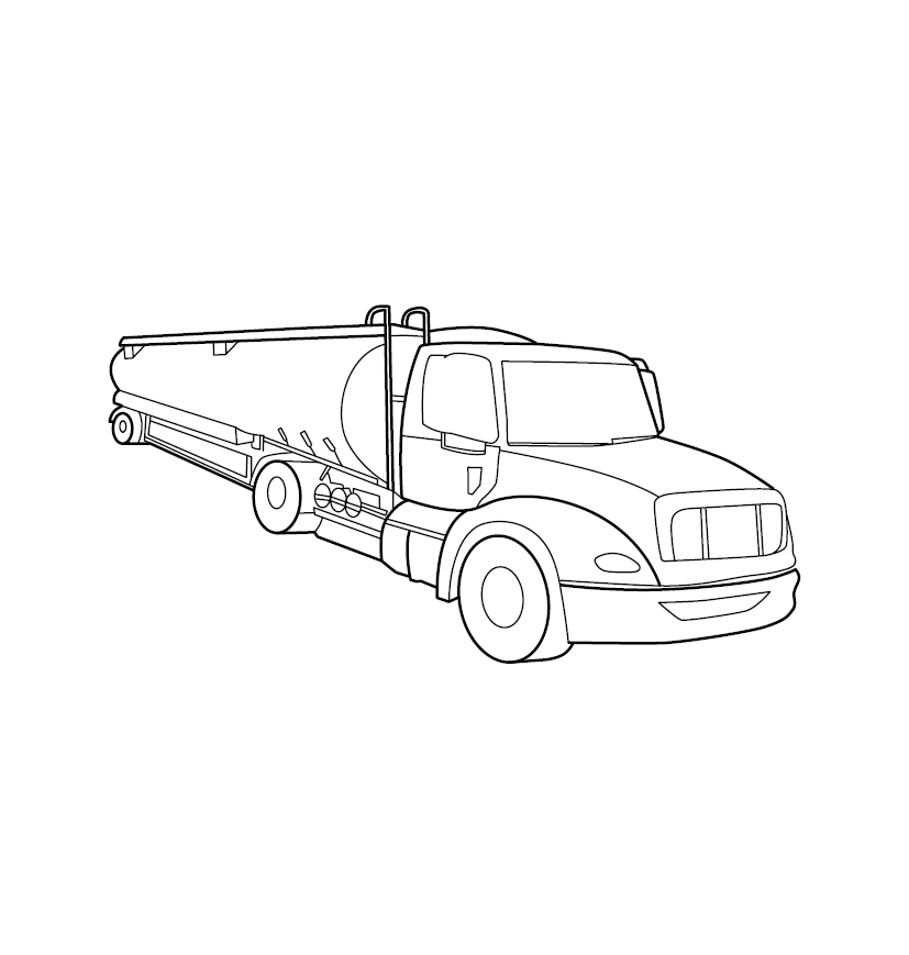 Truck Colouring Image for Kids