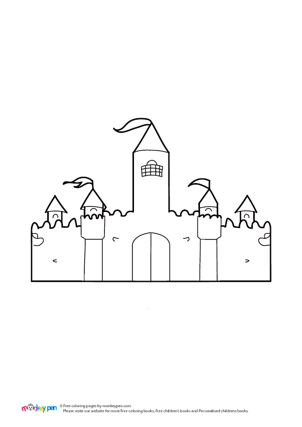 Castle Colouring Image