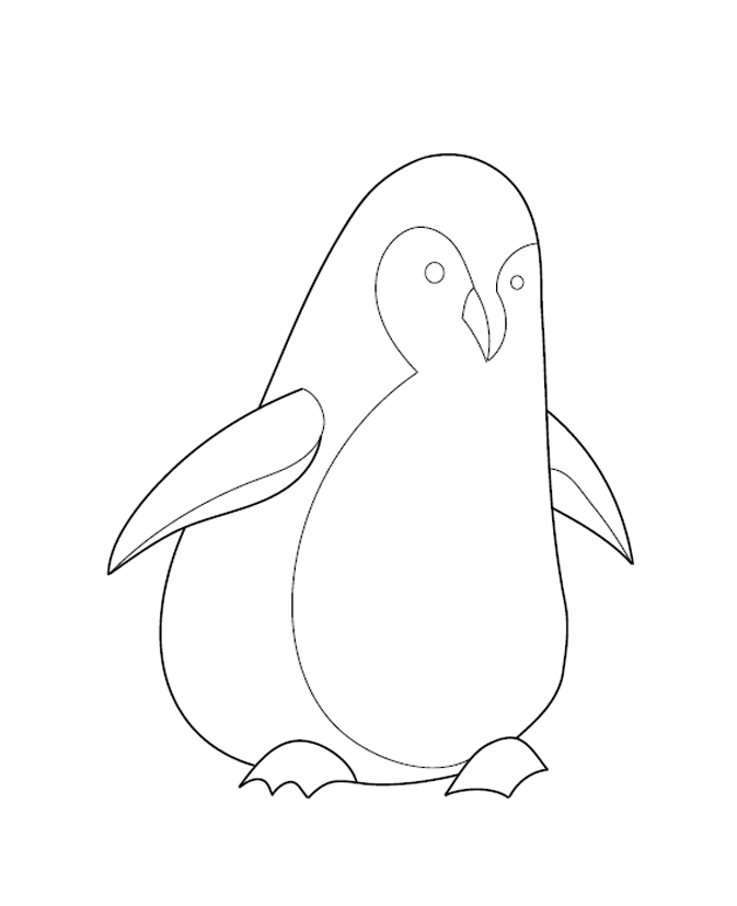 Penguin Colouring Picture for Kids