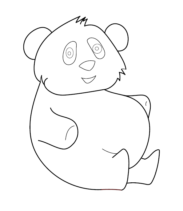 Bear Colouring Image for Kids