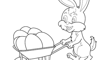 Rabbit Colouring Image | Free Colouring Book for Children