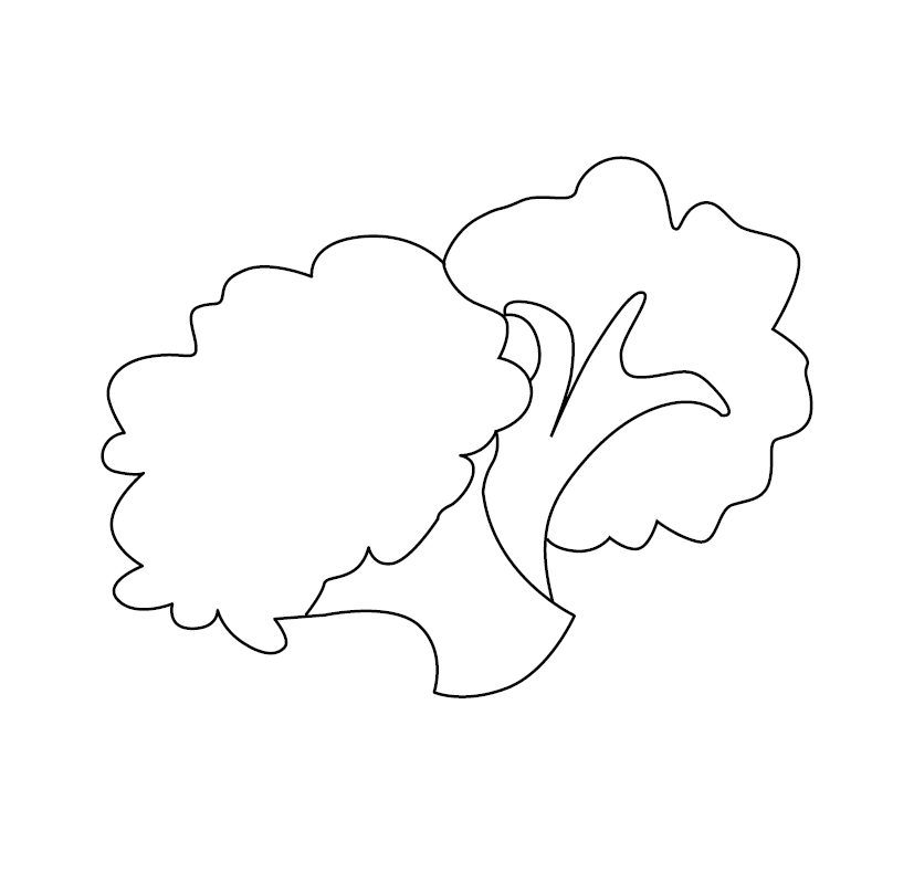 Broccoli Colouring Page