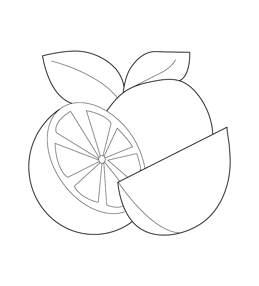 Lemon Colouring Picture