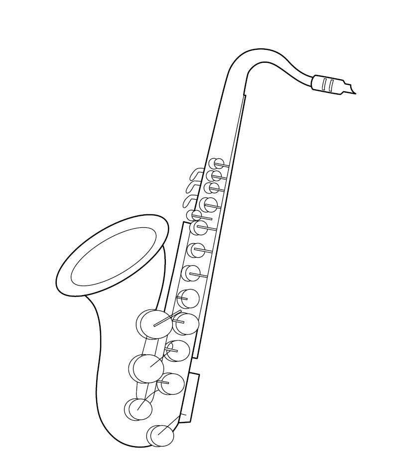 Saxophone colouring Picture