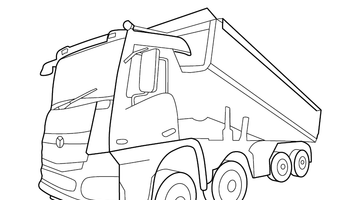 TRUCK COLOURING PAGE FOR KIDS | Free Colouring Book for Children