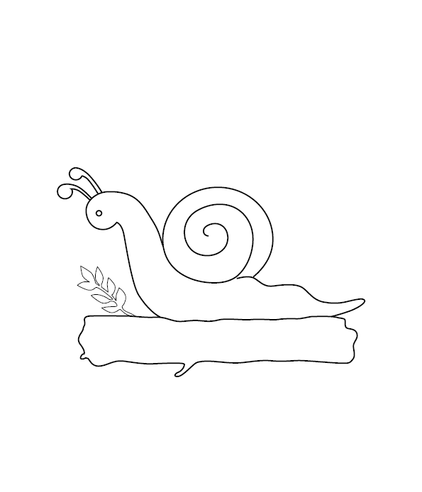 Snail Colouring Image for Kids