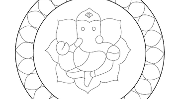 Rangoli Art Colouring Image | Free Colouring Book for Children