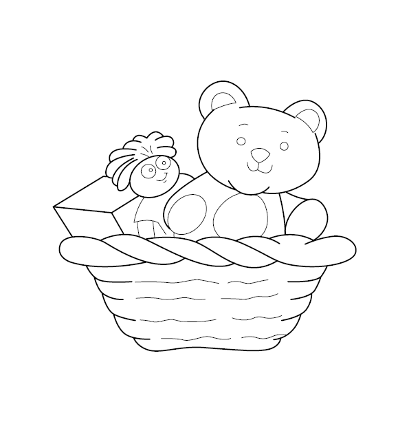 Teddy Bear Colouring Image