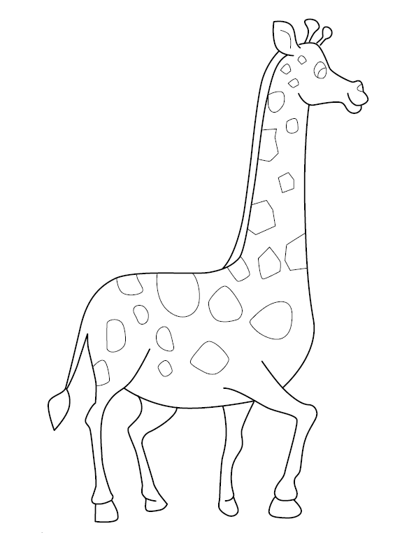 Giraffe Coloring Image