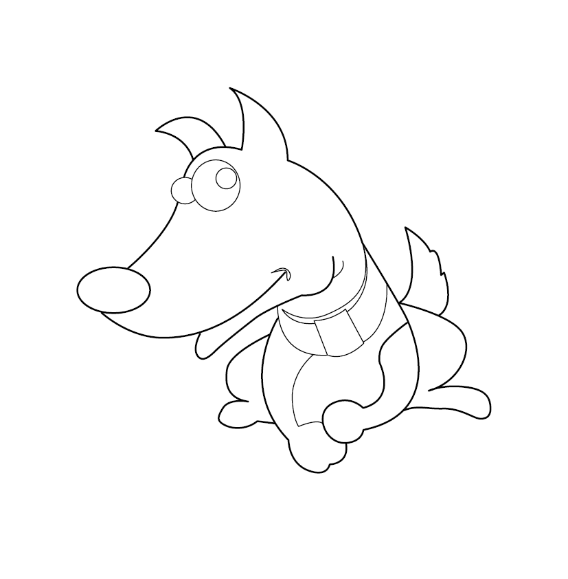 Free Dog Colouring Page