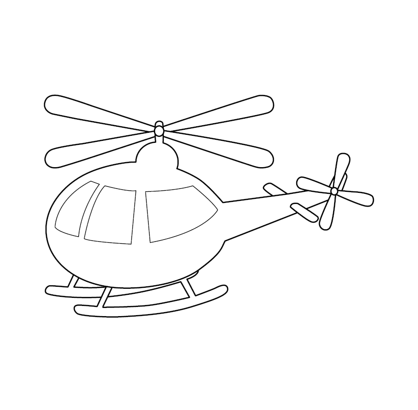 Helicopter colouring Picture