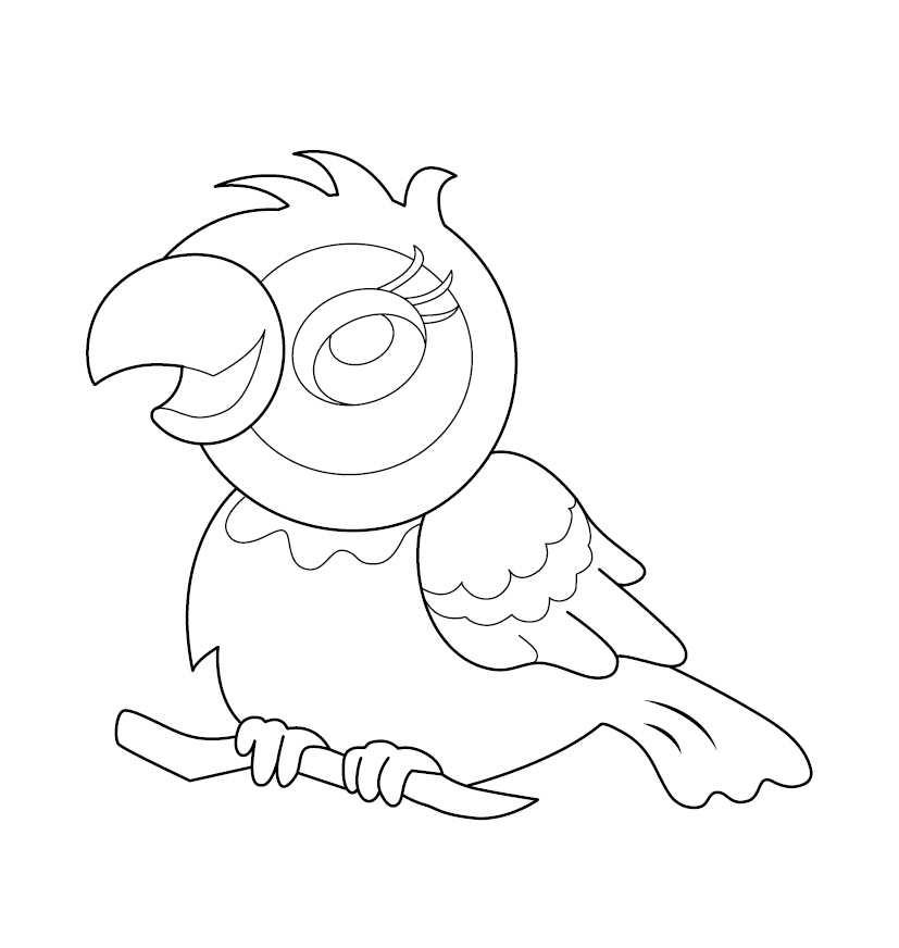 Parrot Colouring Picture