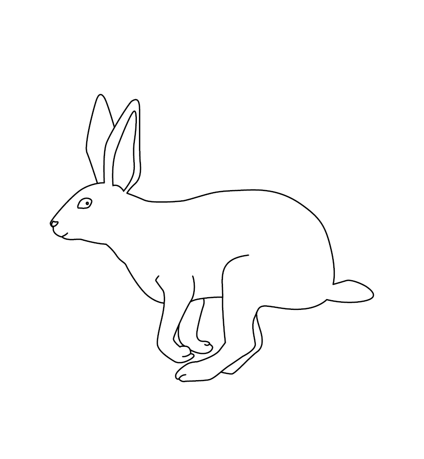 Rabbit Colouring Picture