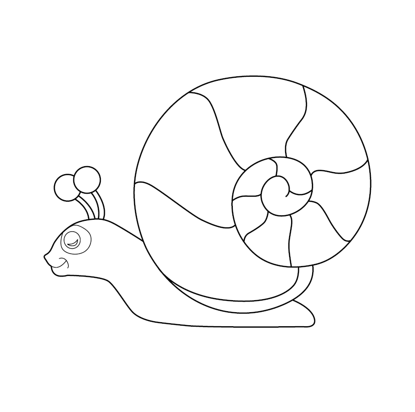 Snail Colouring Page