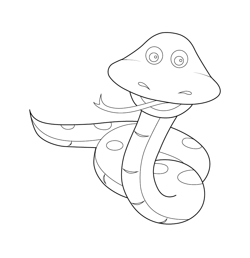 Snake Colouring Page for kids