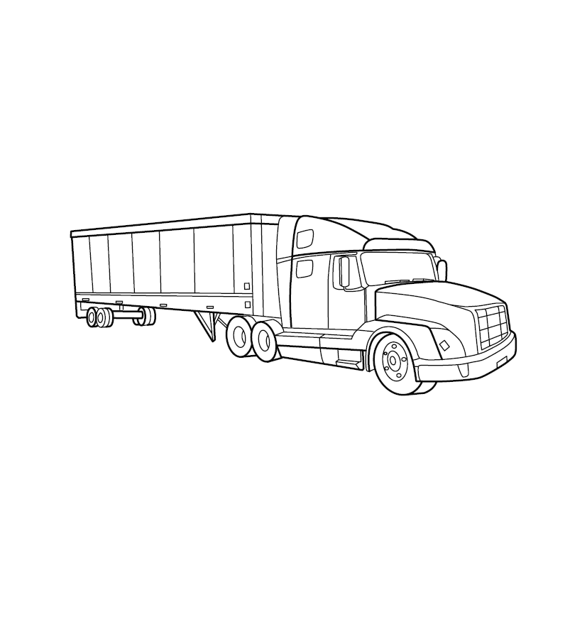 Truck Colouring Picture for Kids