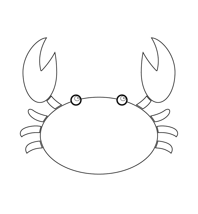 Crab Colouring Page