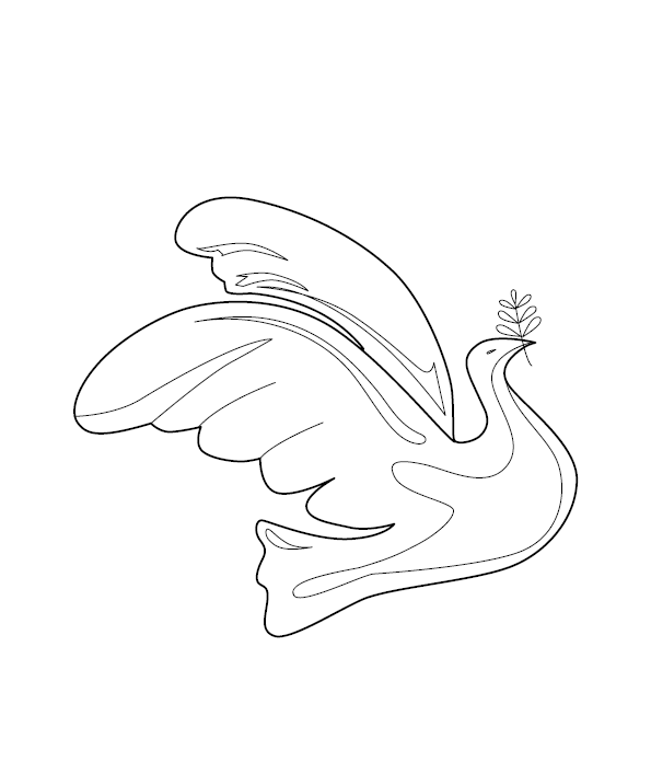 Dove Colouring Page