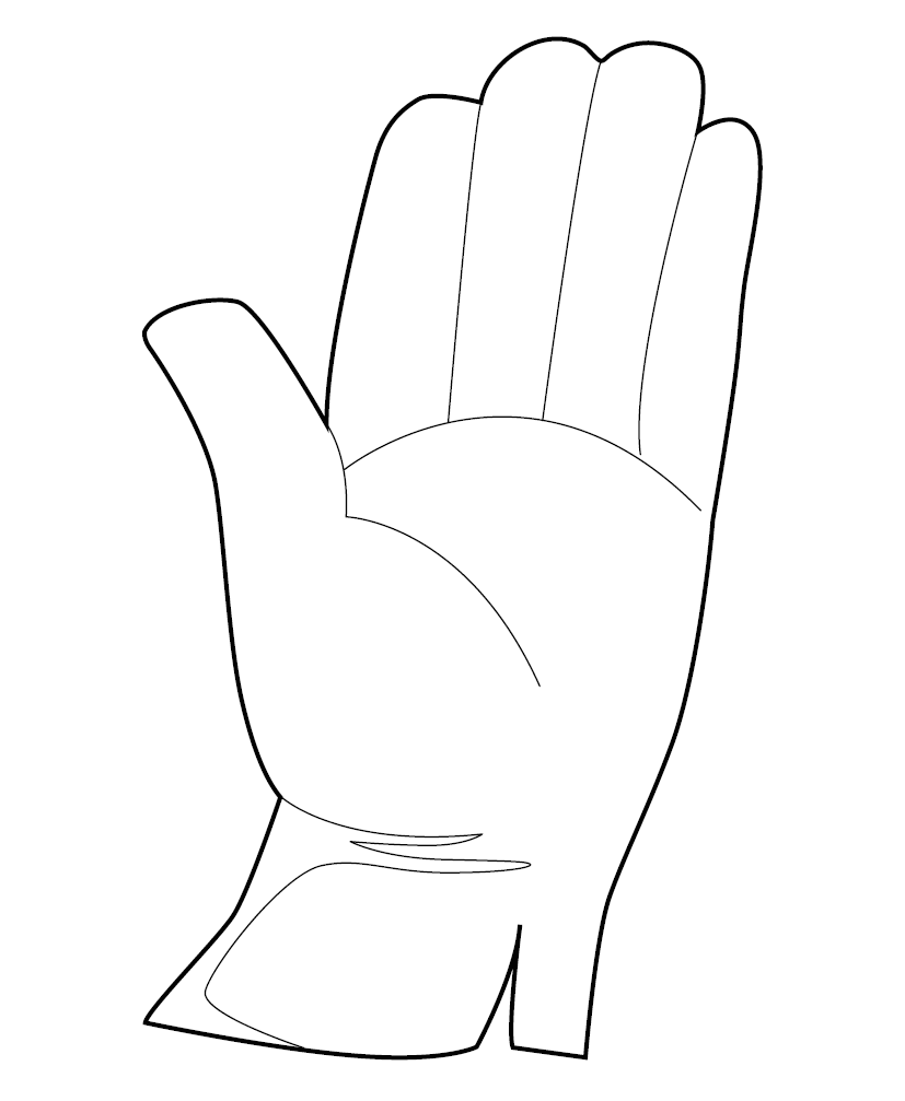 Gloves Colouring Image