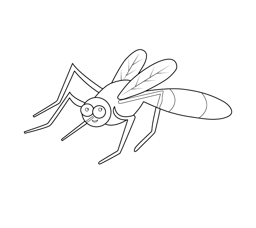 Mosquito Colouring Image