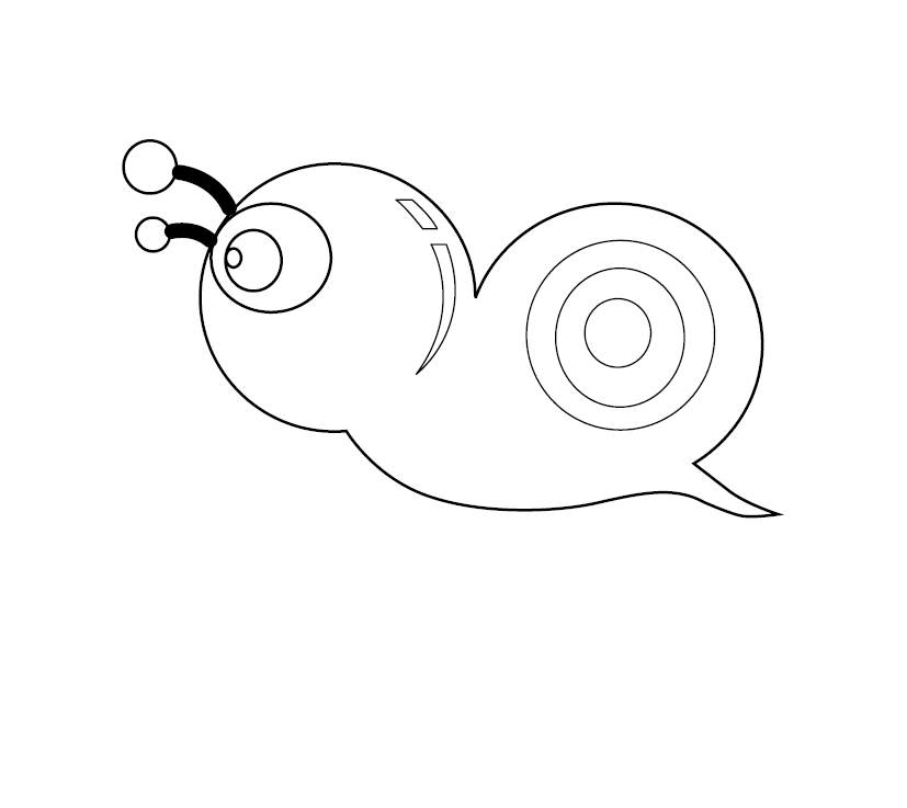 Snail Colouring Image