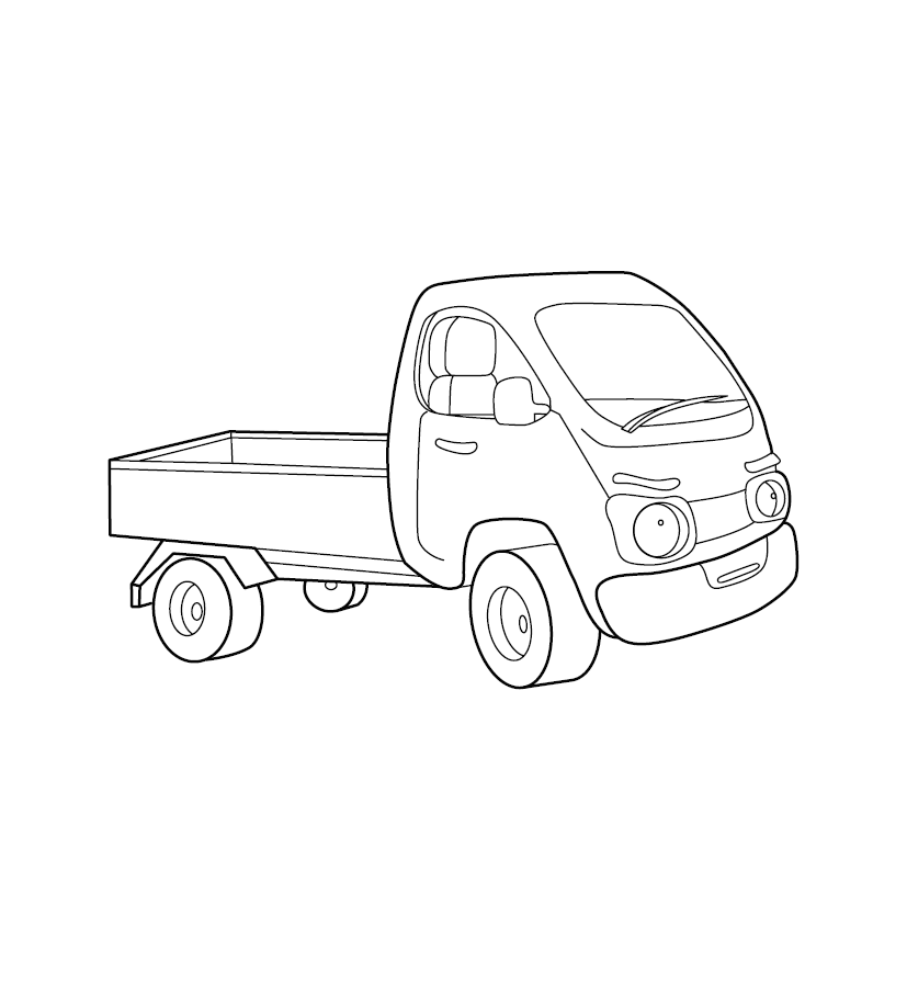 Free Printable Truck Colouring Image