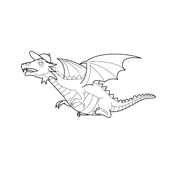 Free Dragon Colouring Picture