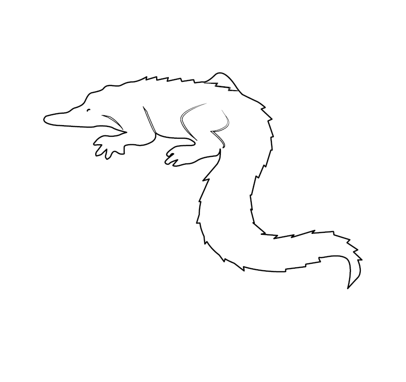 Alligator/ Crocodile Colouring Picture