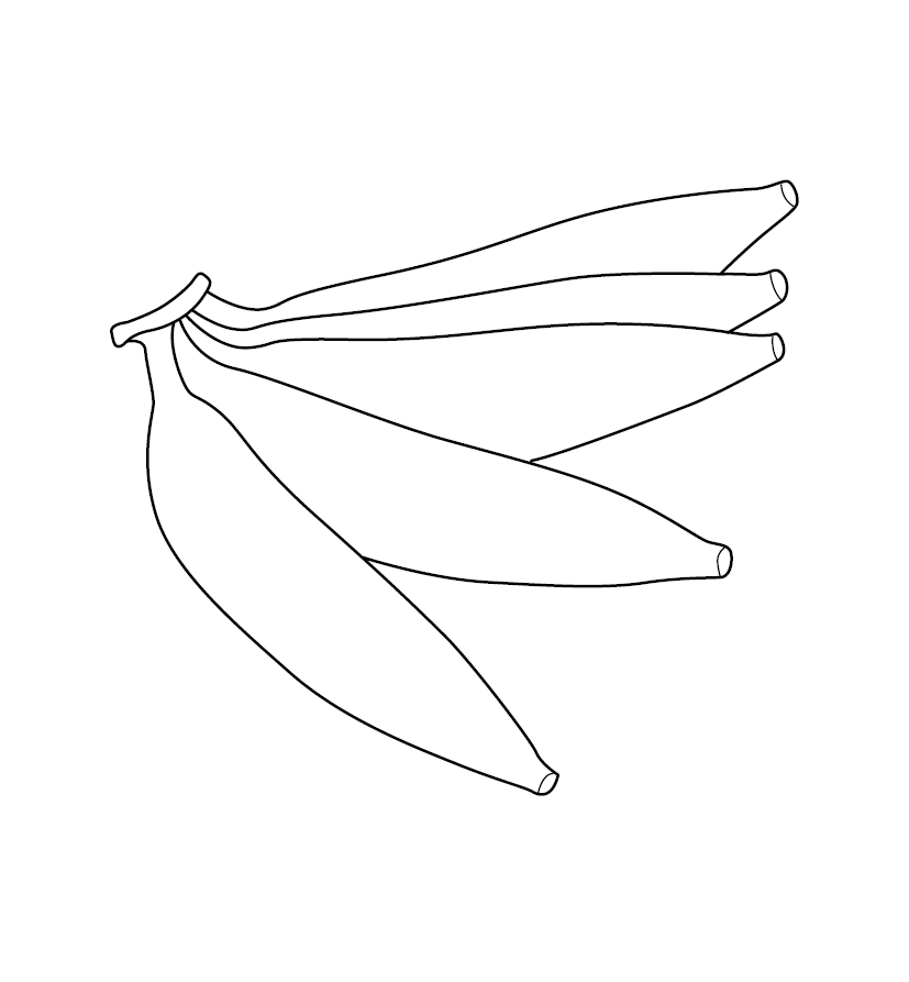 Banana Colouring Page