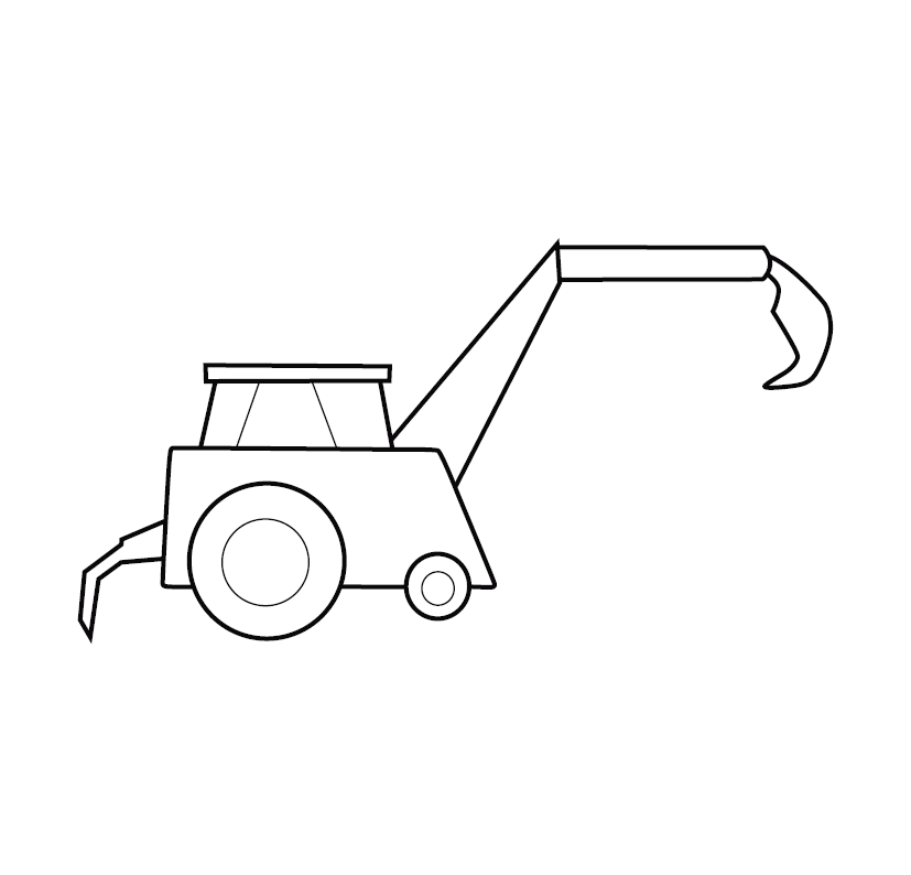 Digger Excavator Colouring Picture