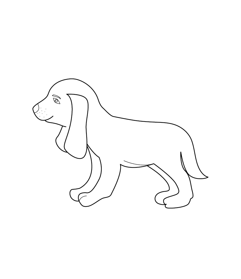 Dog Colouring Picture for kids