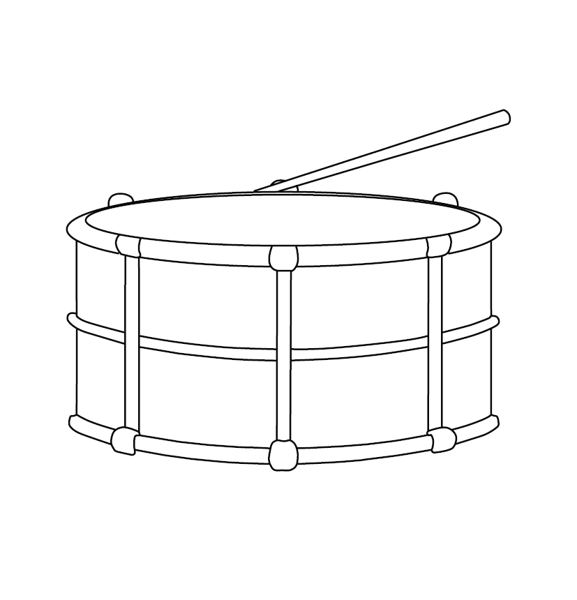 Drums Colouring Picture