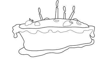 FREE PRINTABLE CAKE COLOURING IMAGE FOR PRE SCHOOL | Free Colouring Book for Children