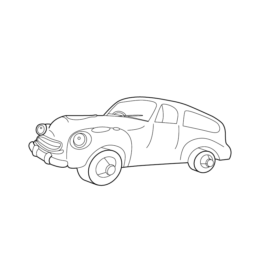 Free Printable Car Colouring Page