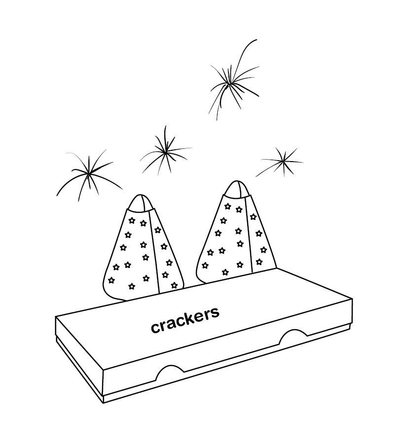 Free Printable Fire Cracker Colouring Page