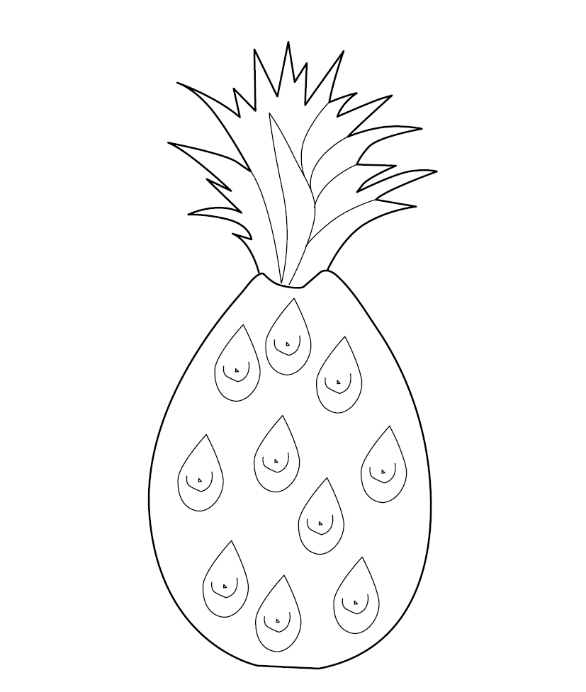 Pineapple Colouring Picture