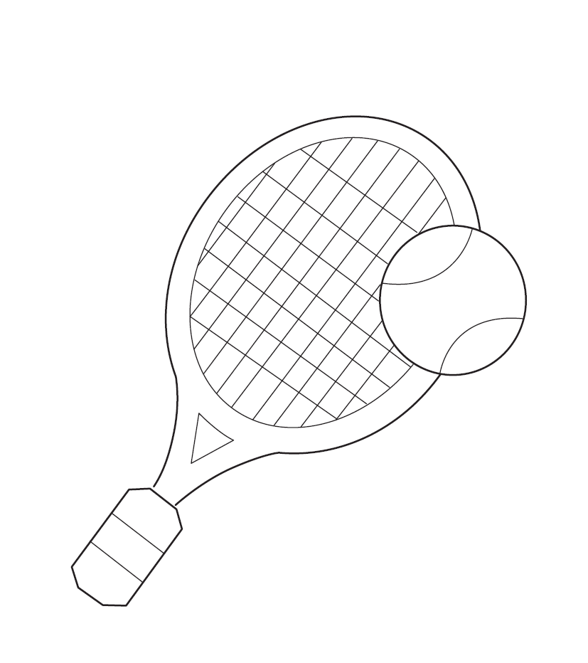 Racket Colouring Picture