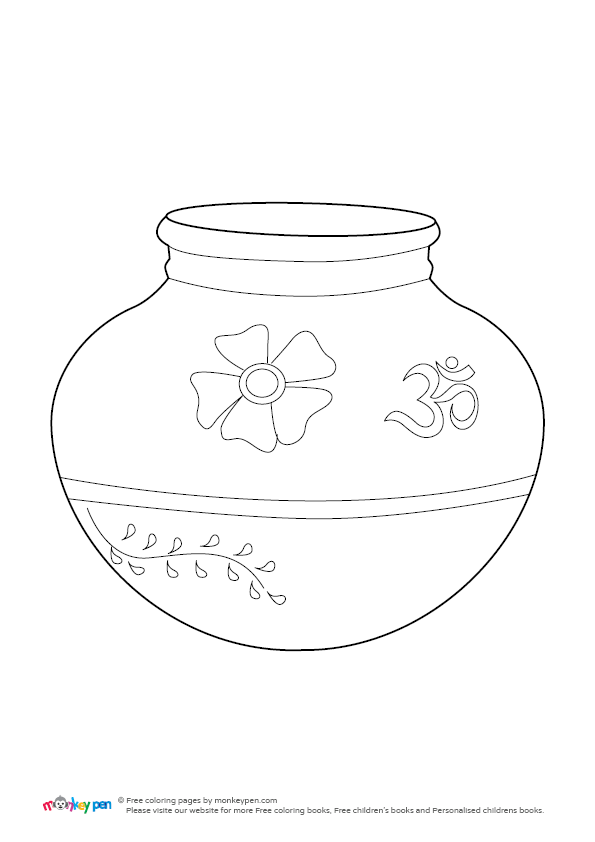 Pot Colouring Picture