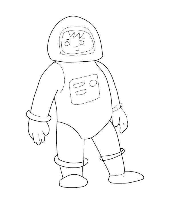 Astronaut Colouring Picture